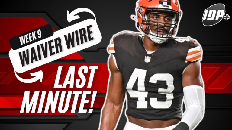 Week 9 NFL Fantasy Football: HOT Must-ADD IDP Waiver Wire Top 5!